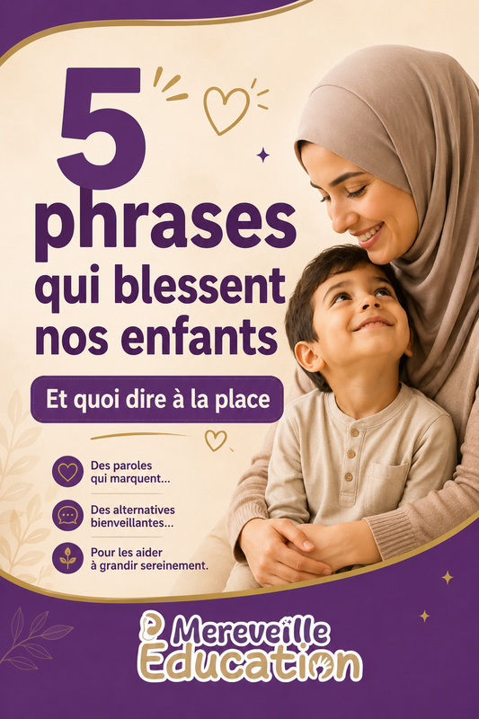 Mère musulmane bienveillante parlant avec douceur à son enfant - Mereveille Education parentalité positive islam