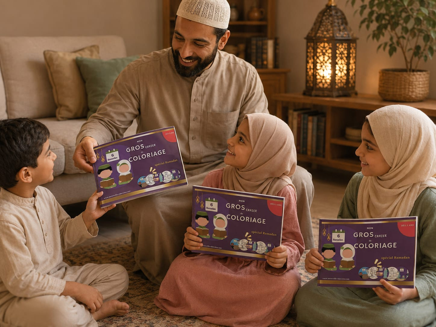 Cahier de coloriage special ramadan avec calendrier