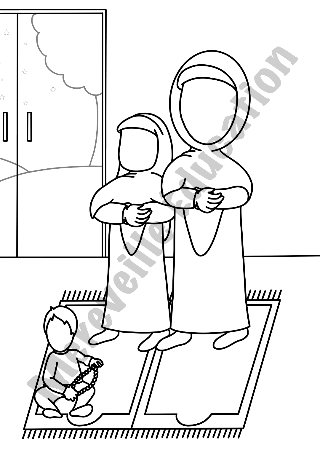 Coloriage special ramadan de Mereveille-education 